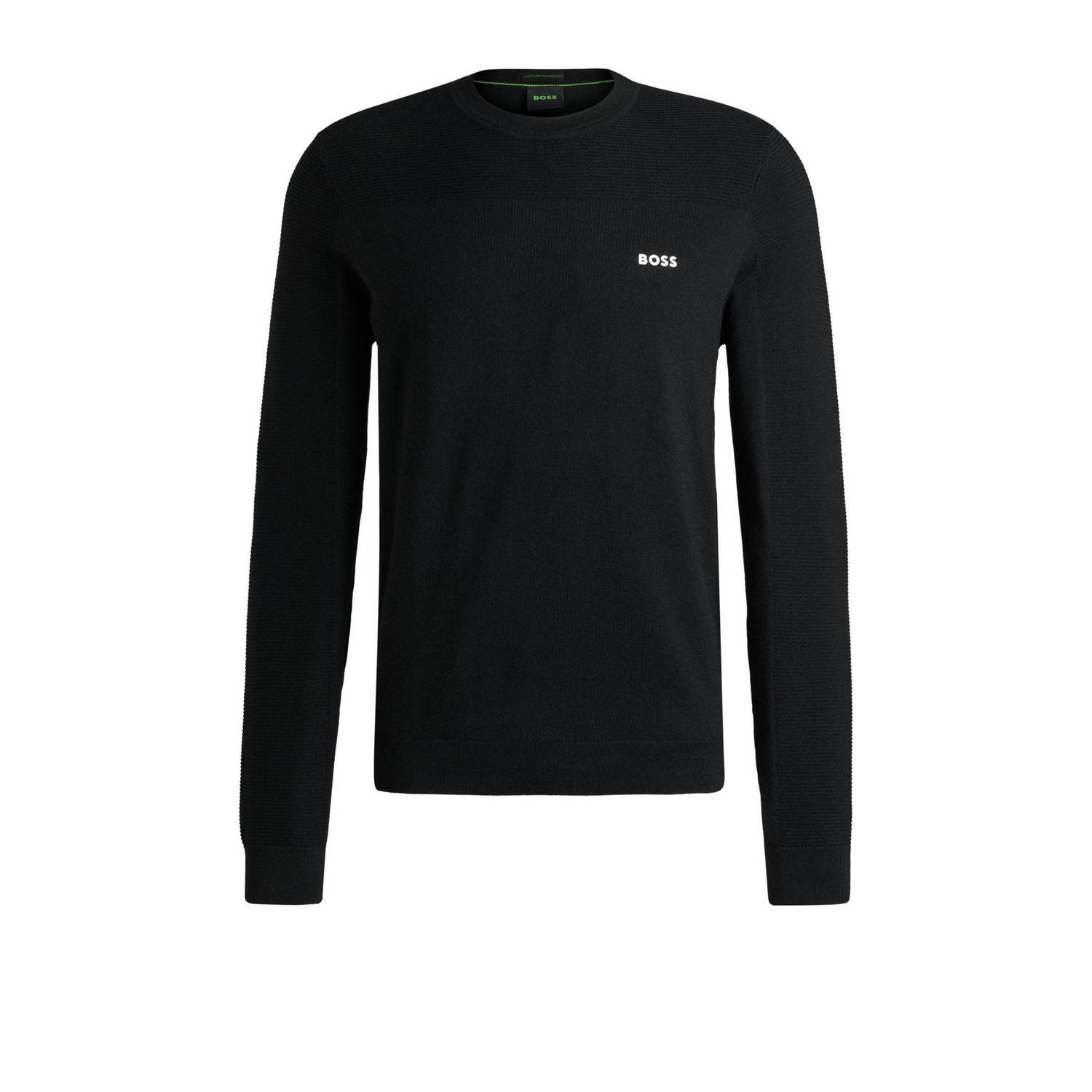 BOSS Green Gebreide pullover met labelprint model 'Momentum-X'