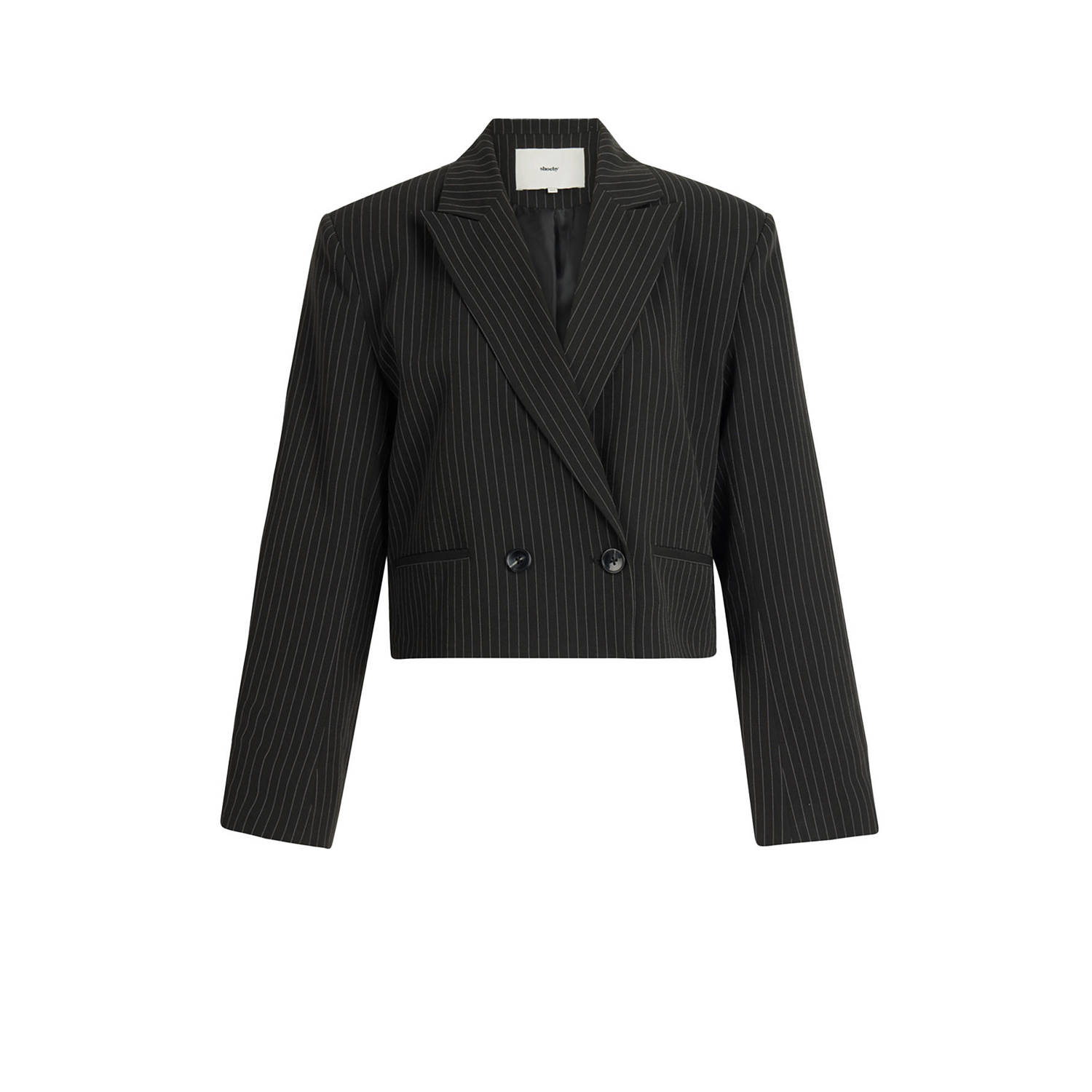 Shoeby gestreepte blazer zwart