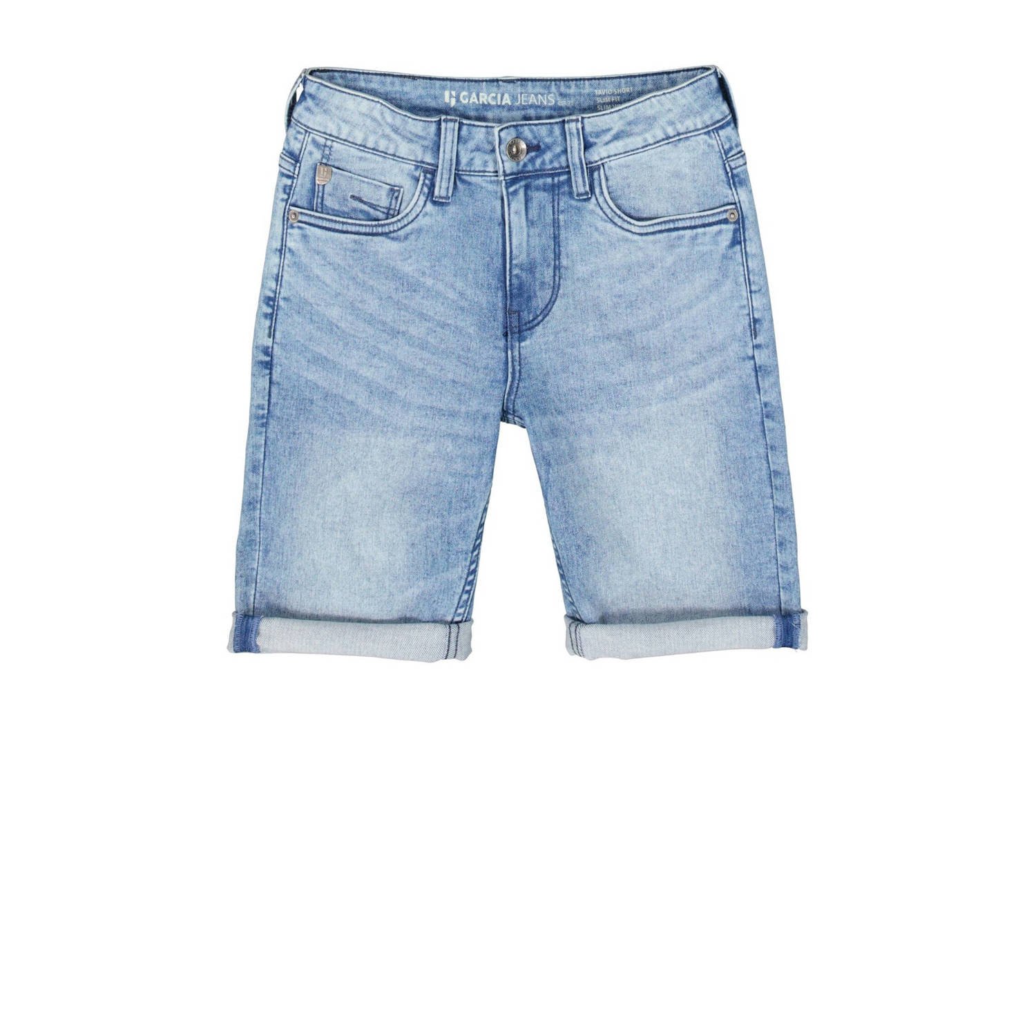 Garcia slim fit denim short Tavio short light used denim Korte broek Blauw Jongens Jog denim 164