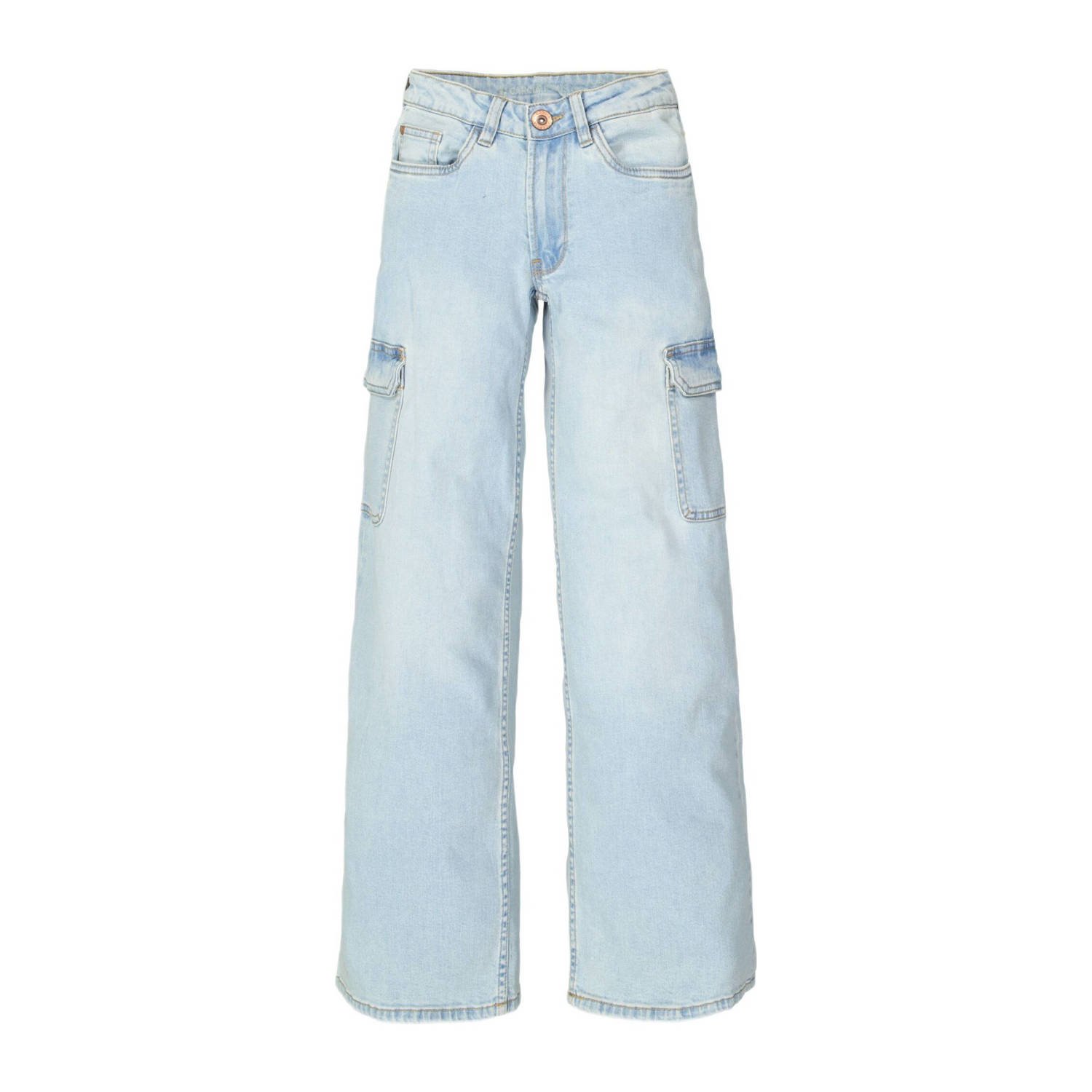 Garcia low waist loose fit jeans bleached denim