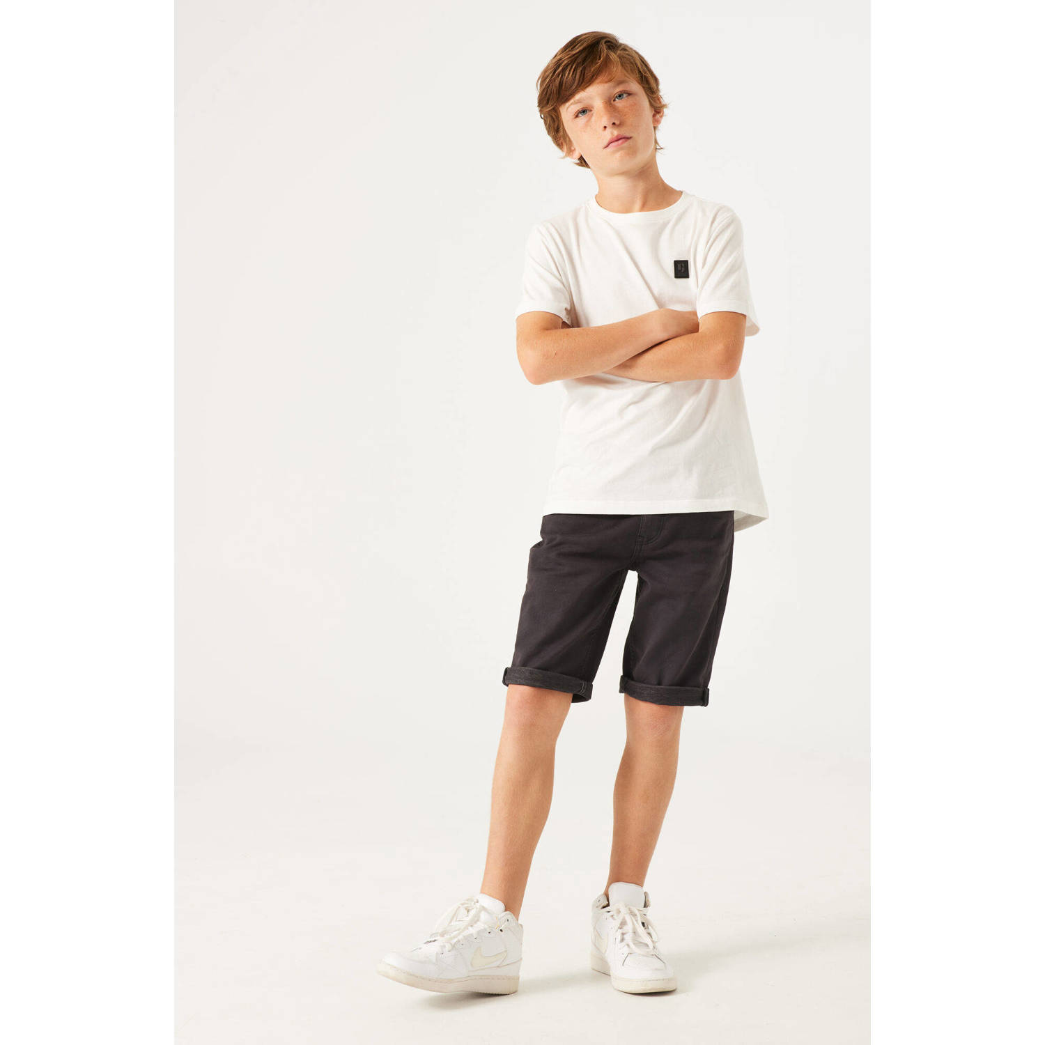 Garcia regular fit denim short Lazlo short dark grey denim