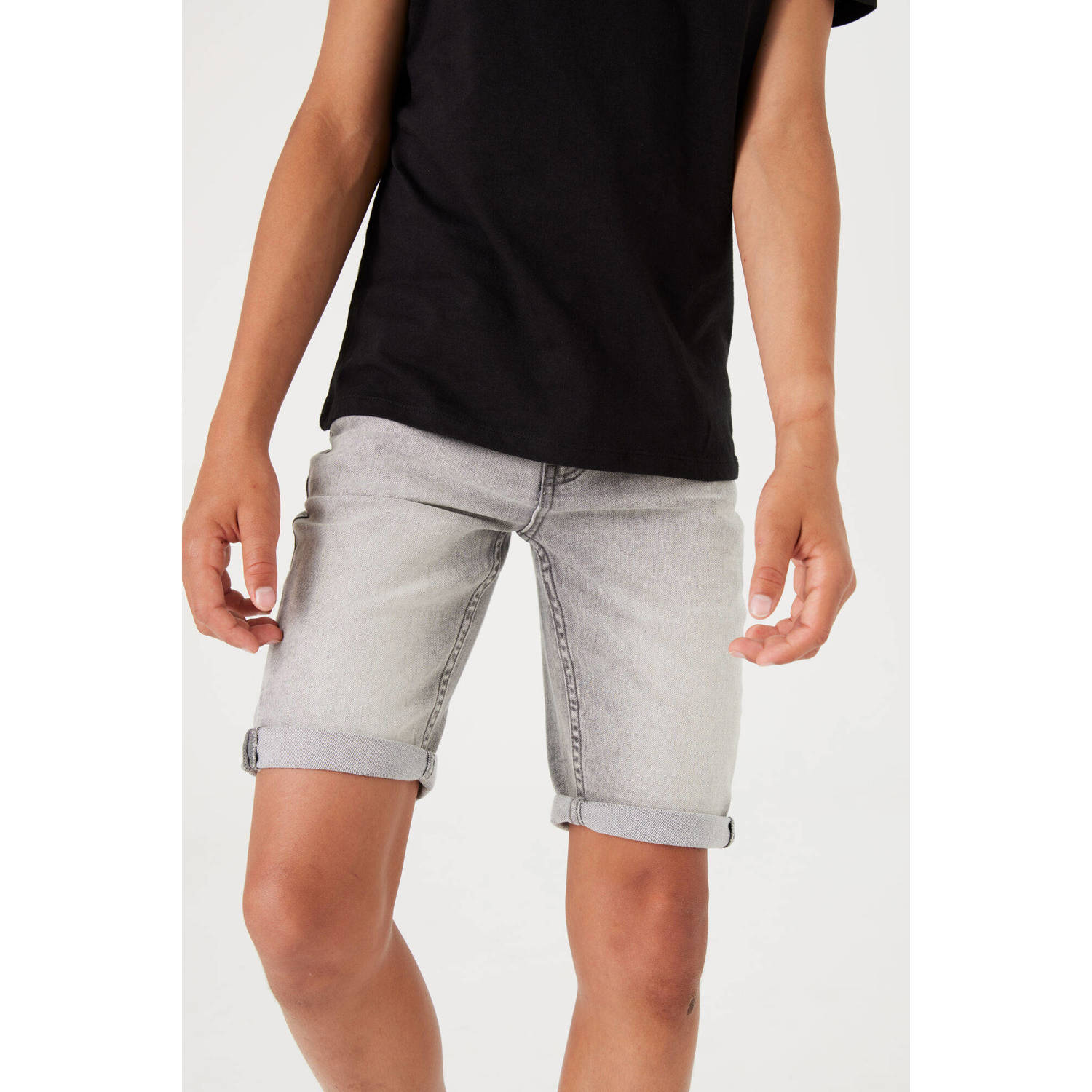Garcia slim fit denim short Tavio short light used grey