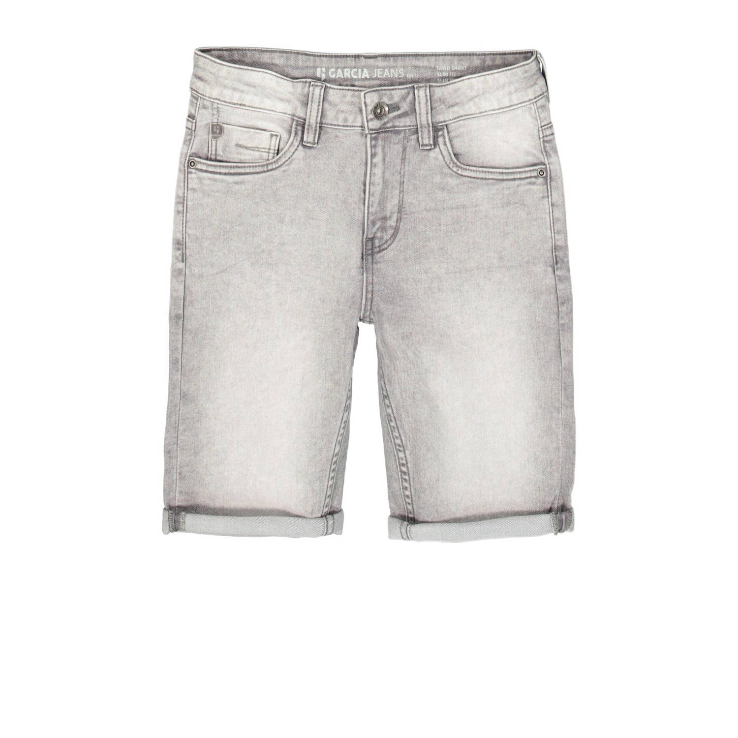 Garcia slim fit denim short Tavio short light used grey Korte broek Grijs Jongens Jog denim 176