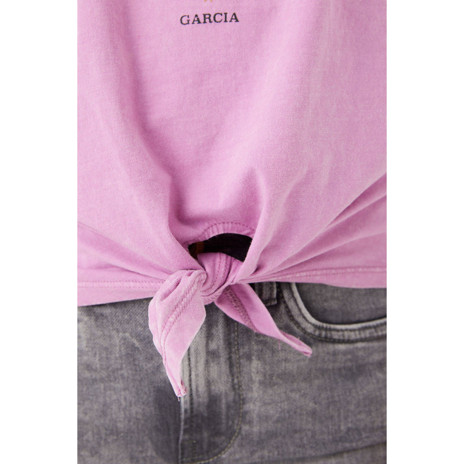 Garcia T-shirt met printopdruk roze