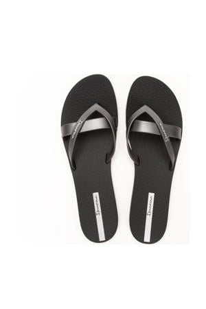 Kirei teenslippers zilver/zwart