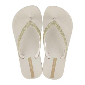 Anatomic Lolita teenslippers met glitters beige/goud