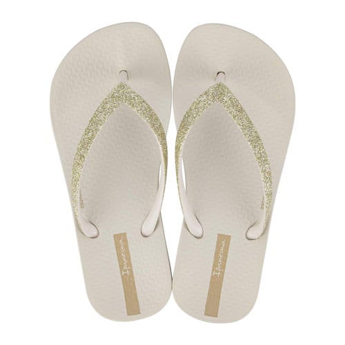 Ipanema Anatomic Lolita teenslippers met glitters beige/goud afbeelding