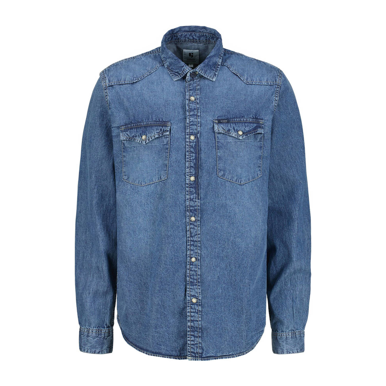 Garcia slim fit denim overhemd blue denim