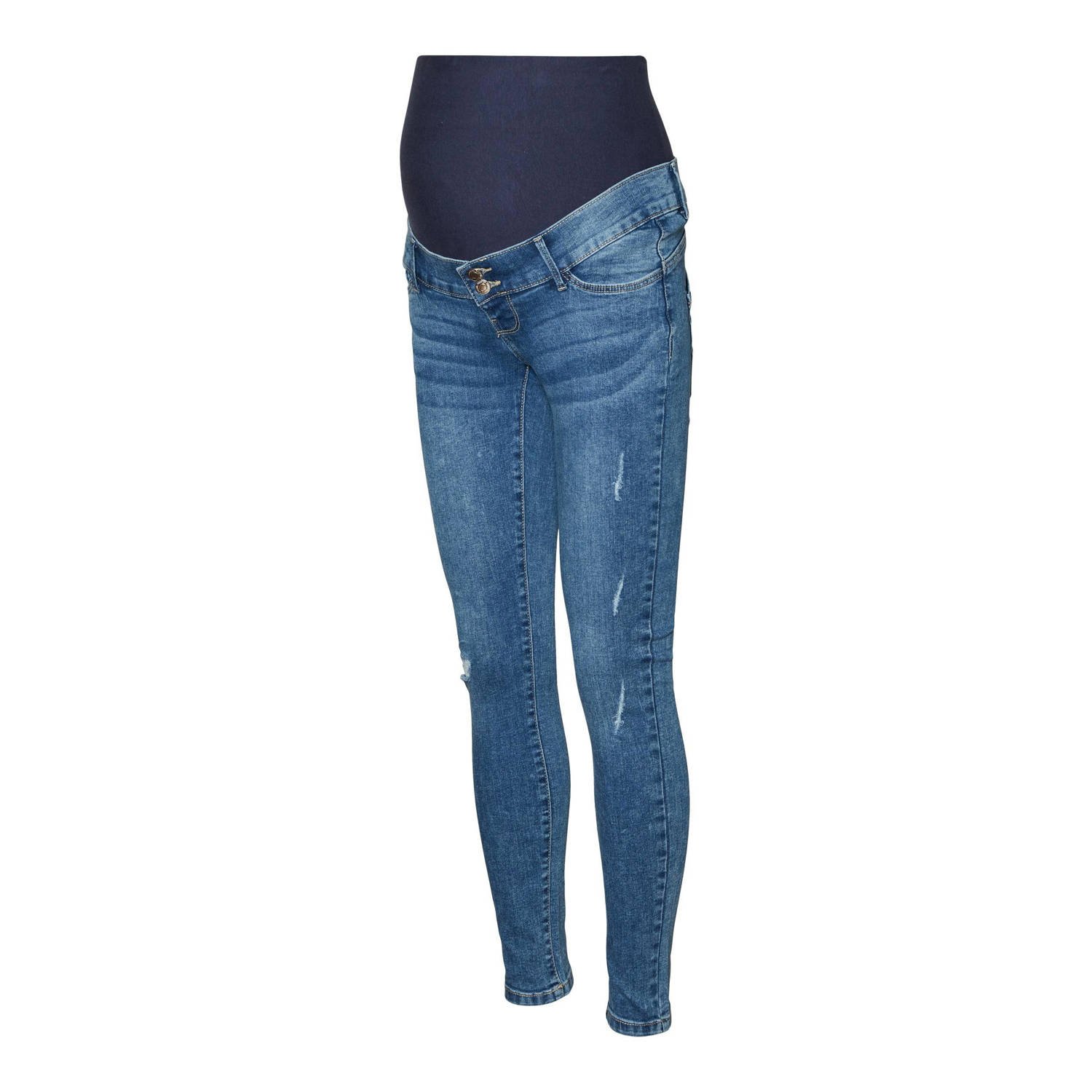 VERO MODA MATERNITY zwangerschaps skinny jeans VMMSOPHIA medium blue denim Blauw Dames Gerecycled katoen XL