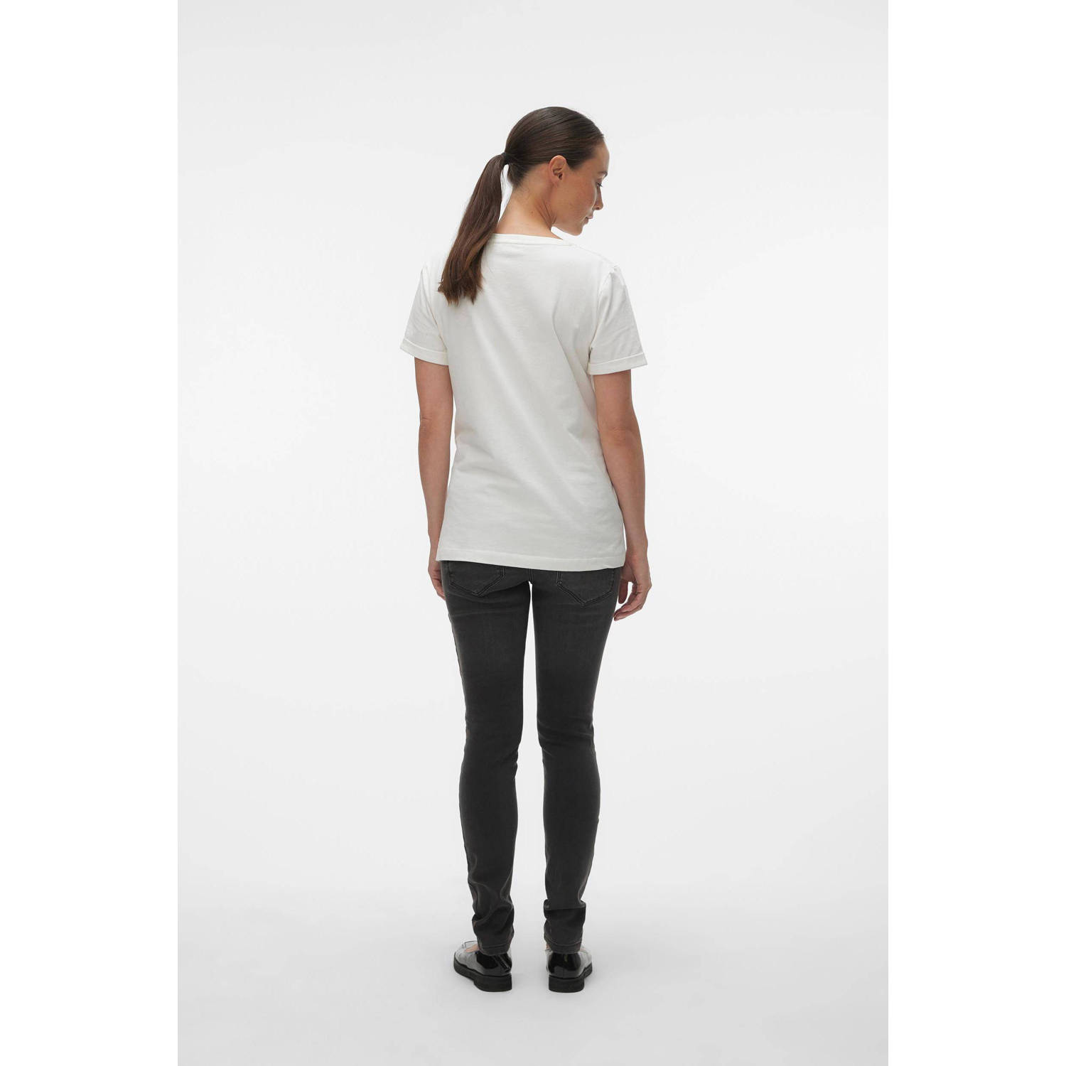 VERO MODA MATERNITY zwangerschaps slim fit jeans VMMLARA grey denim