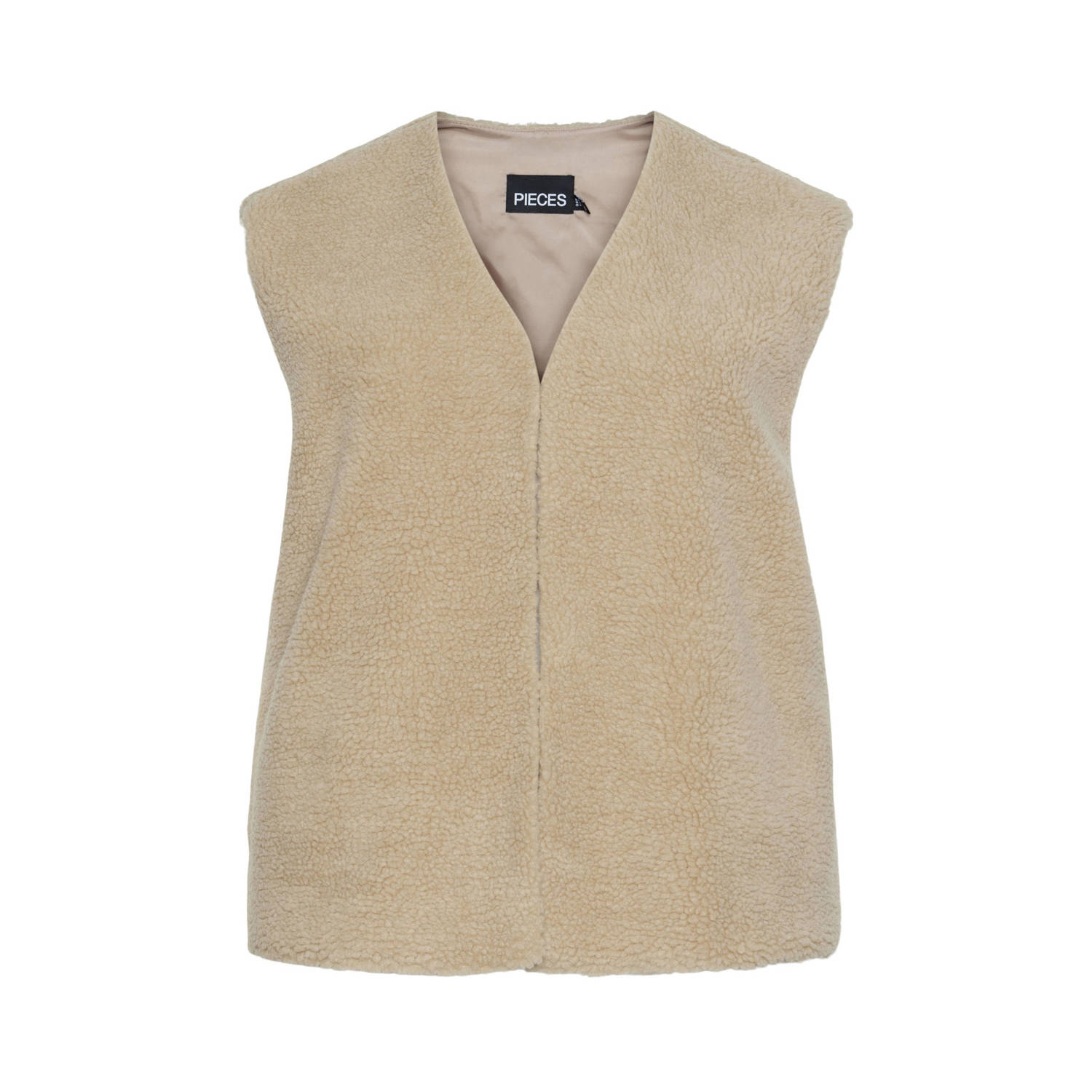 PIECES Curve gilet beige