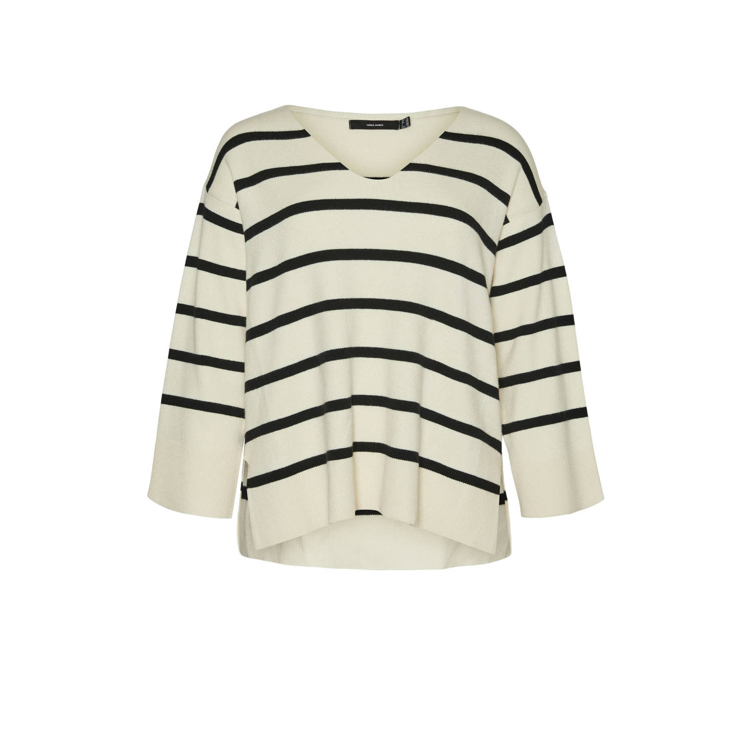 Vero Moda Curve Gebreide trui VMCSABA LS V-NECK PULLOVER GA NOOS CUR