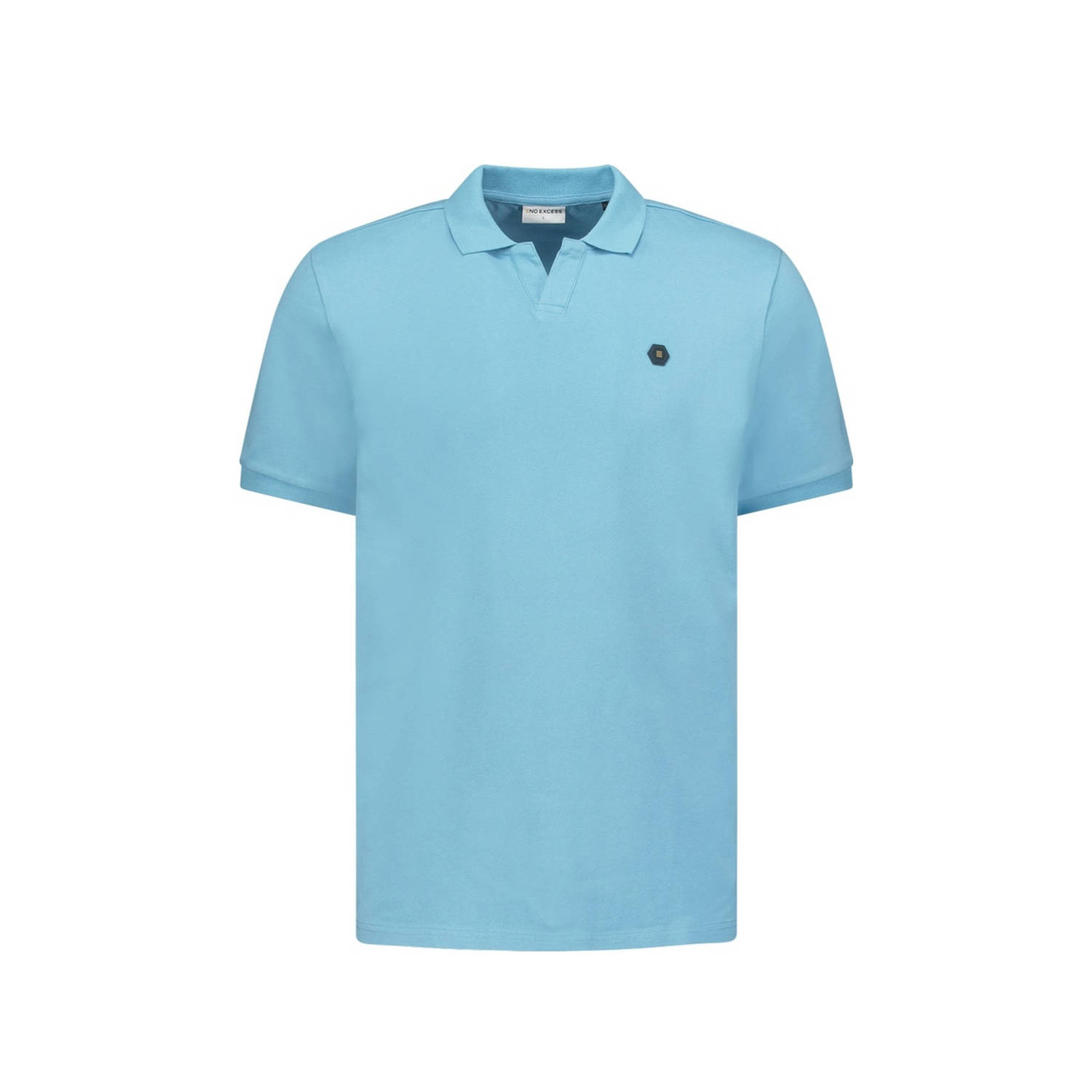 No Excess regular fit polo met logo aqua