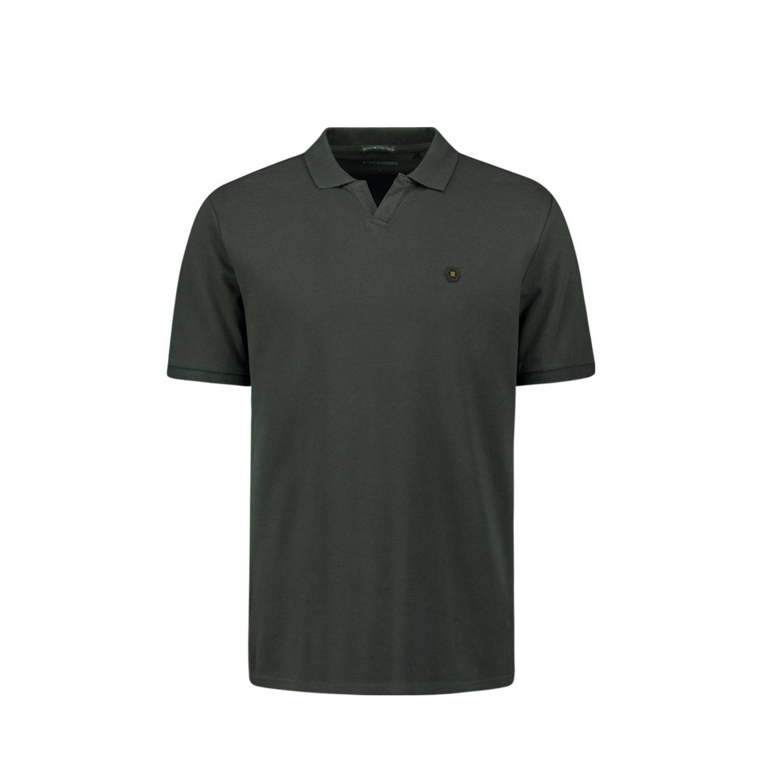 No Excess regular fit polo met logo dark steel