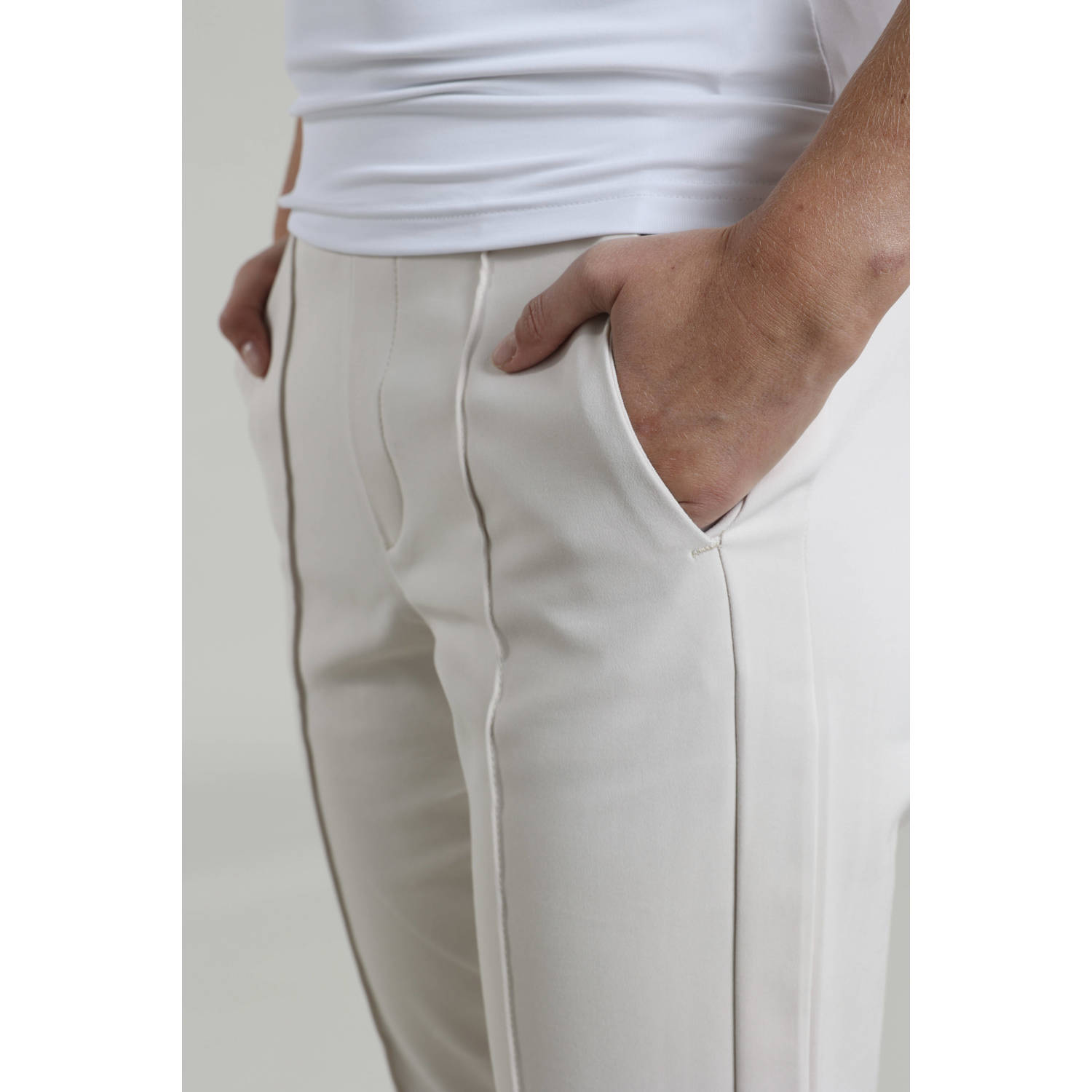 NUKUS slim fit tregging Denise offwhite