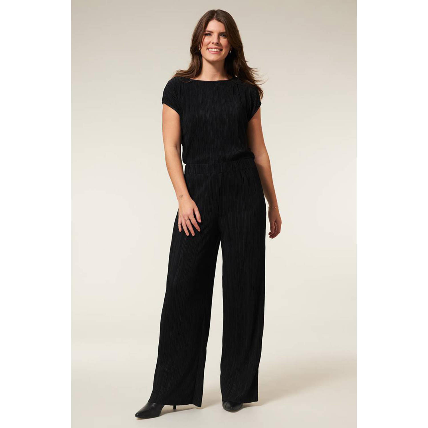 Miss Etam wide leg pantalon AYLEEN zwart