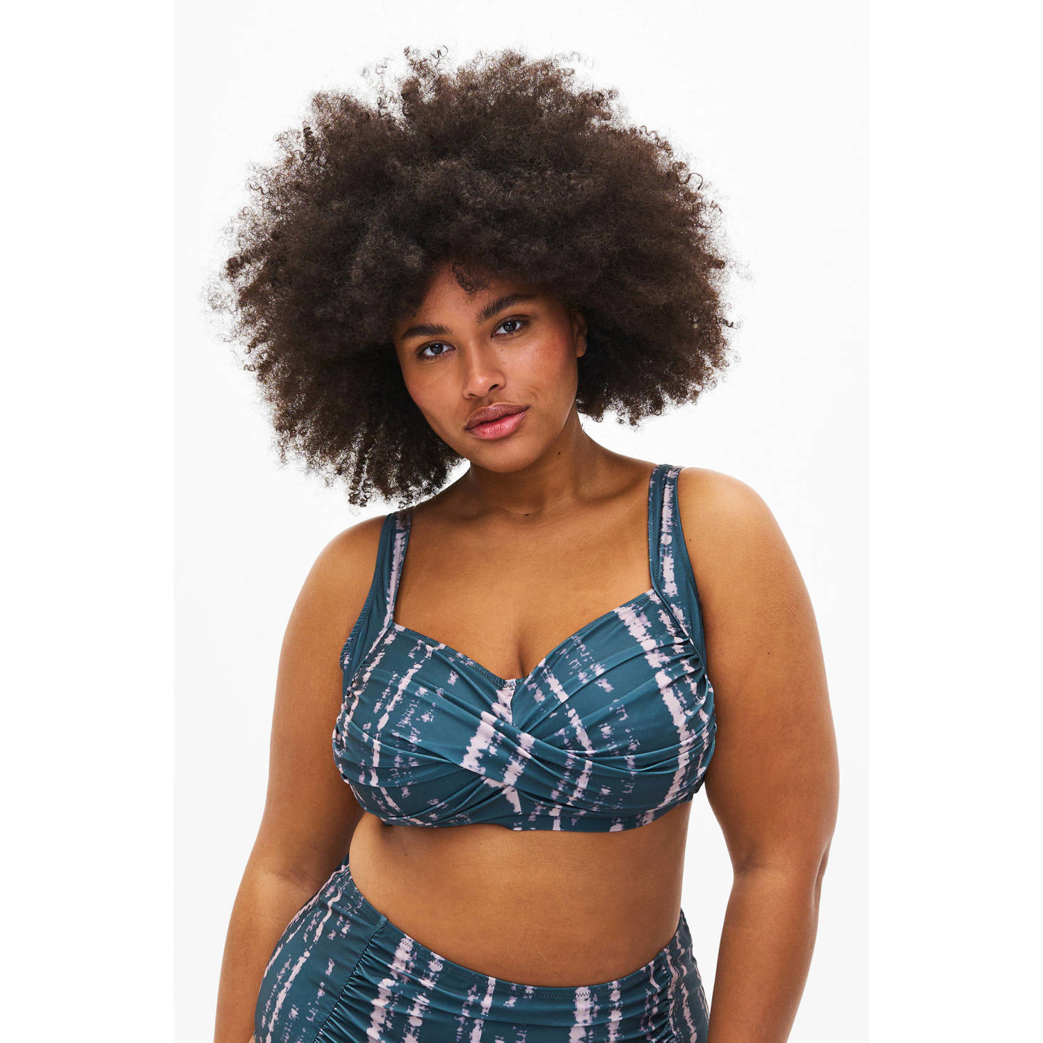 Zizzi voorgevormde bikinitop STELLA petrol