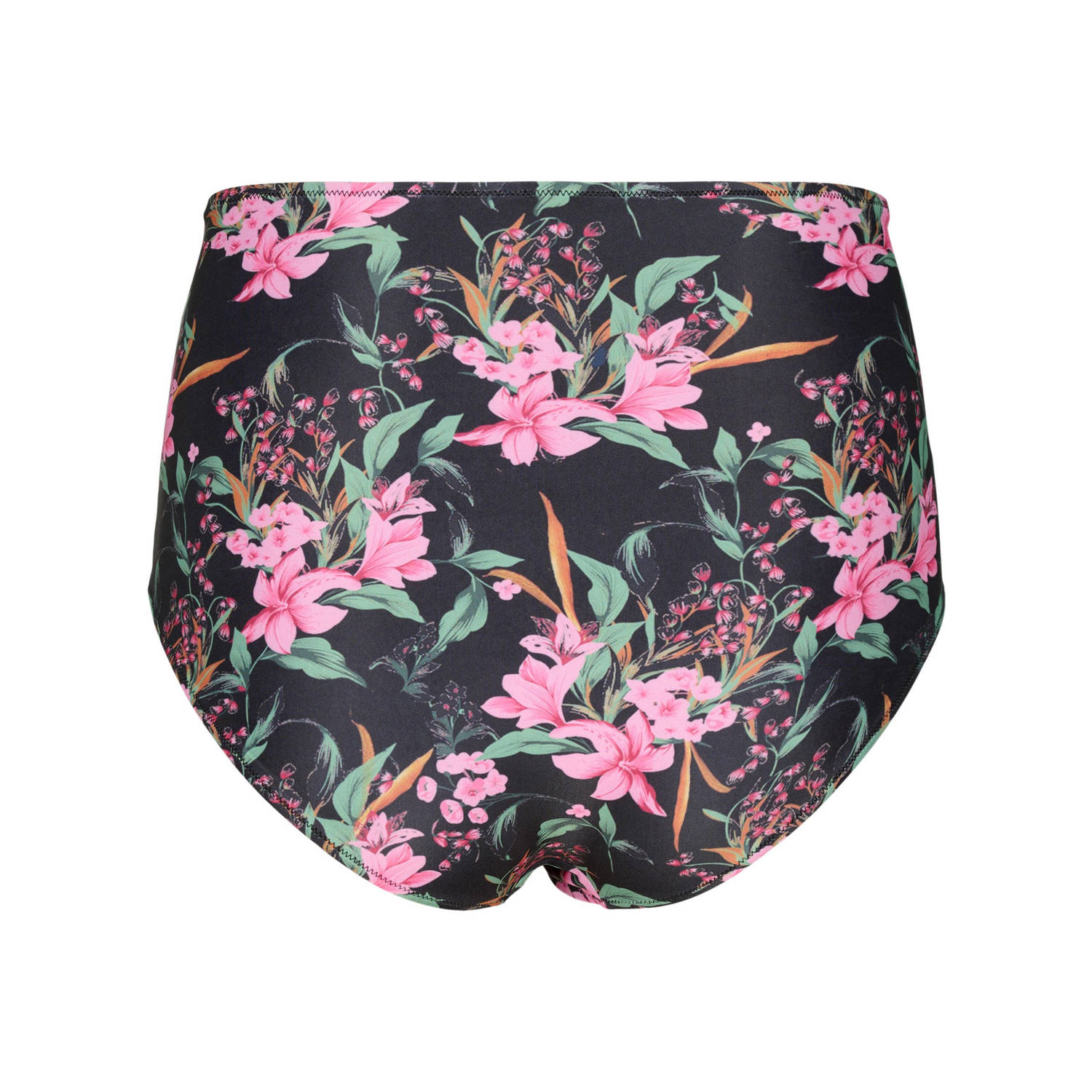 Zizzi high waist bikinibroekje STELLA zwart roze