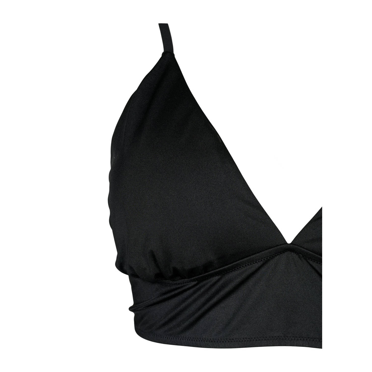 Zizzi voorgevormde triangel bikinitop zwart