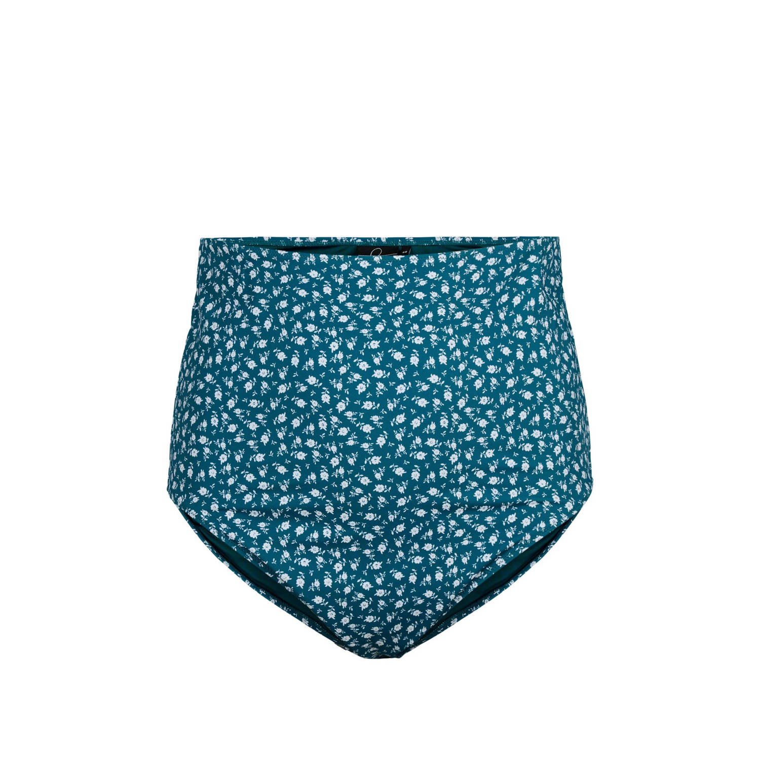 Zizzi high waist bikinibroekje SEMMA lichtblauw wit