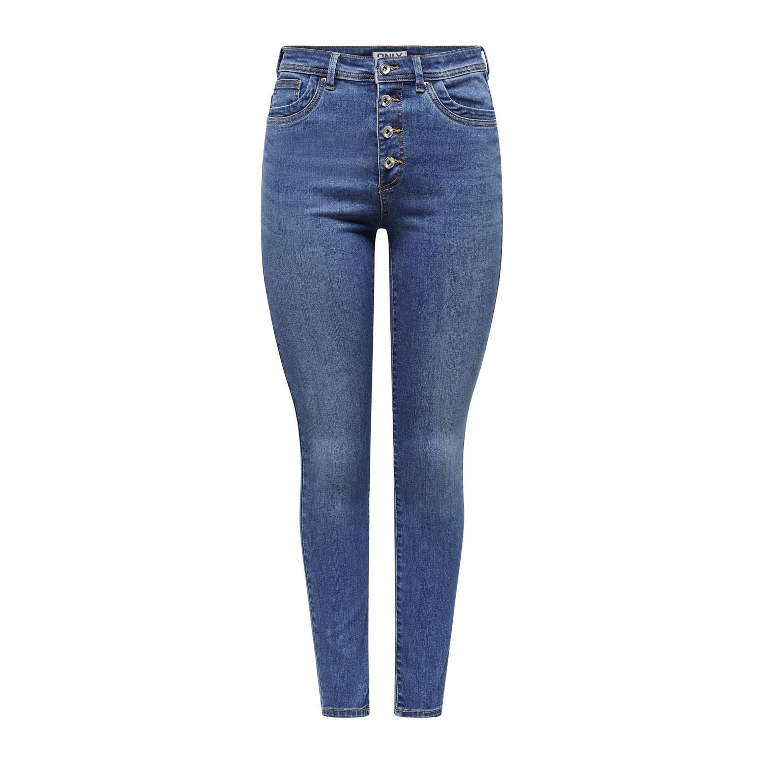 ONLY high waist skinny jeans ONLWAUW medium blue denim