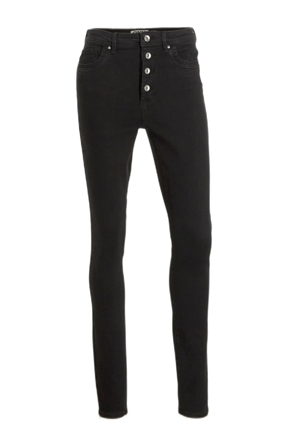ONLY high waist skinny jeans ONLWAUW black denim | wehkamp