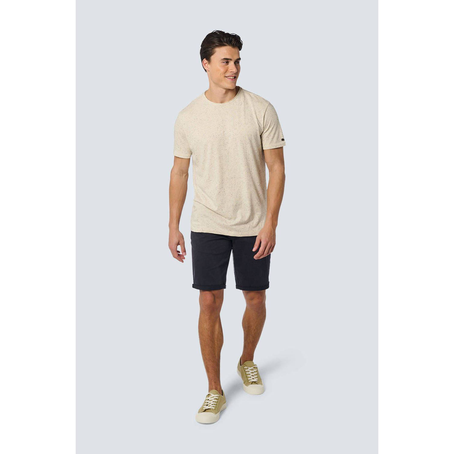 No Excess gemeleerd T-shirt beige