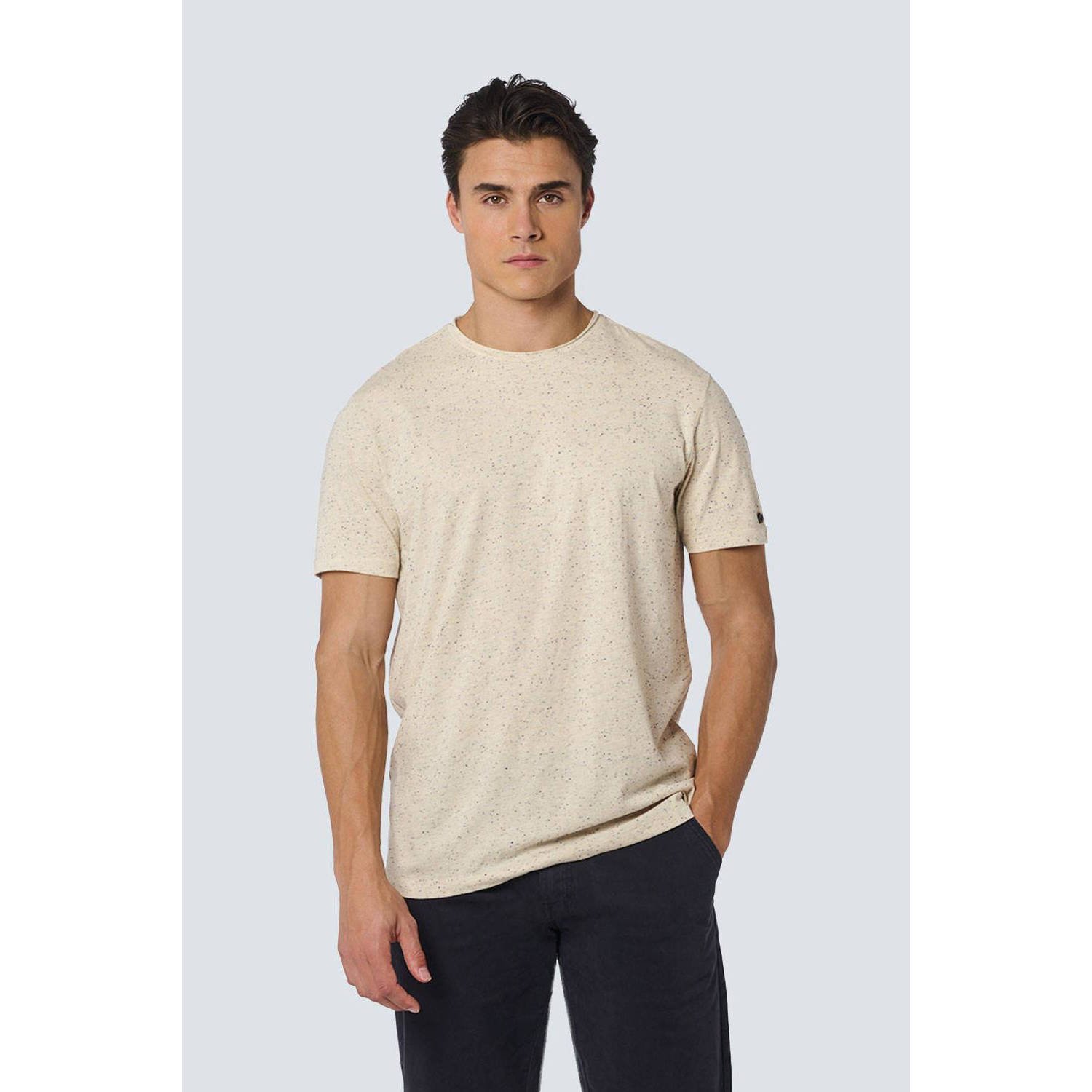 No Excess gemeleerd T-shirt beige