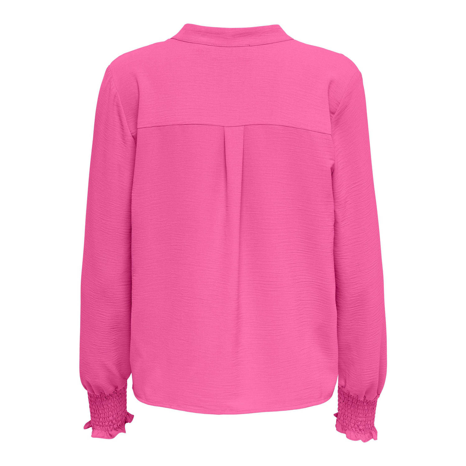 ONLY blousetop ONLMETTE van gerecycled polyester roze