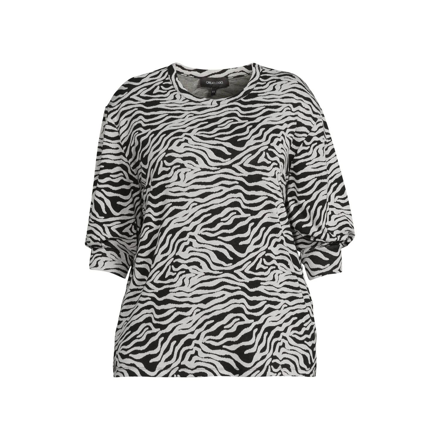 GREAT LOOKS tuniek met zebraprint wit zwart