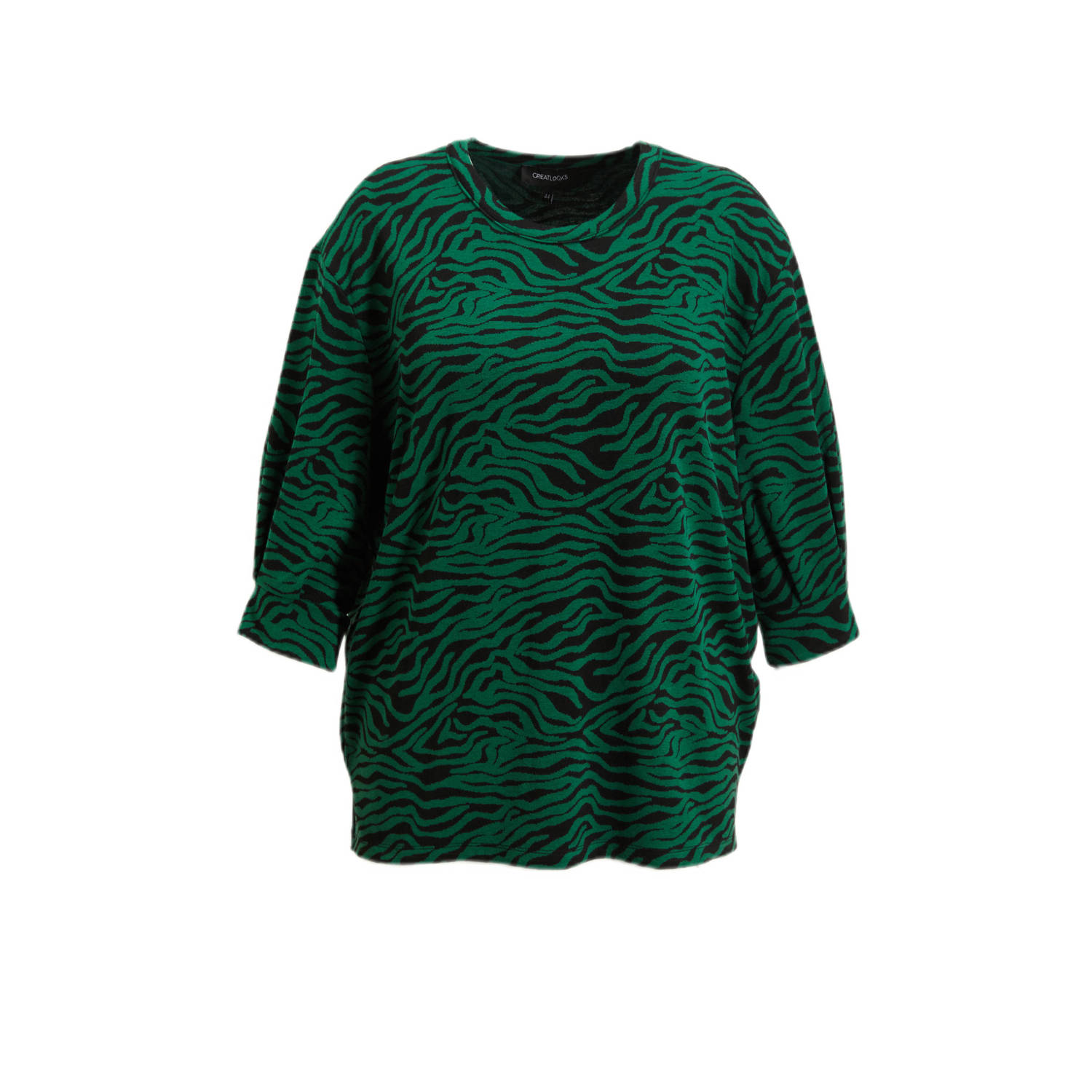 GREAT LOOKS tuniek met zebraprint groen zwart