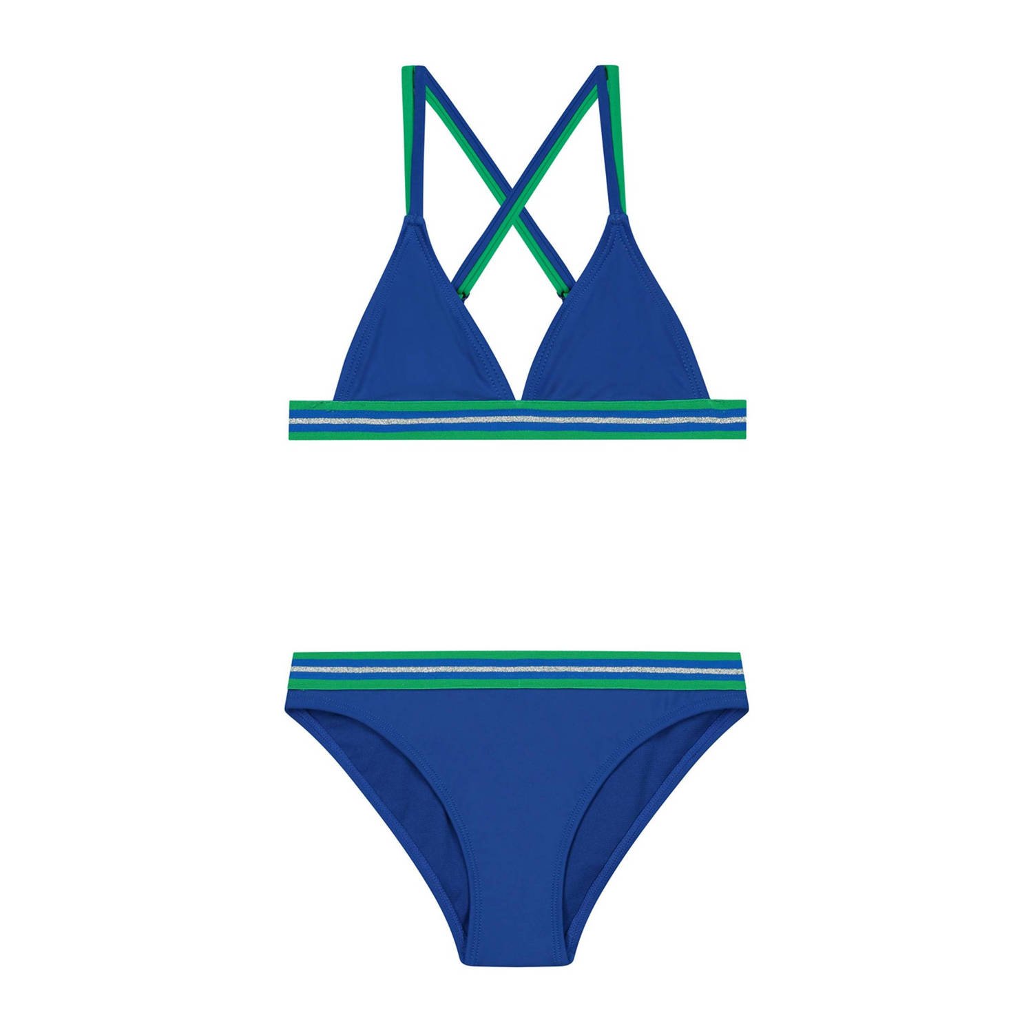 Shiwi triangel bikini Luna blauw groen Meisjes Polyester Meerkleurig 134 140