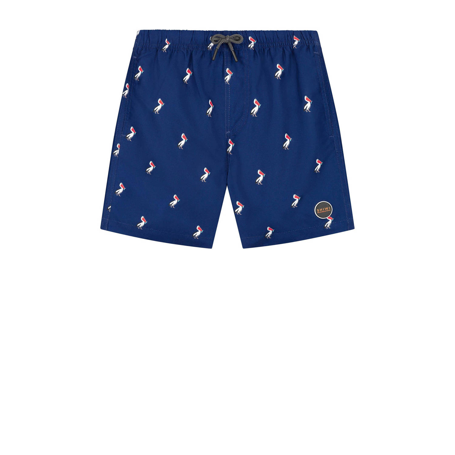 Shiwi zwemshort donkerblauw Jongens Polyester All over print 134 140