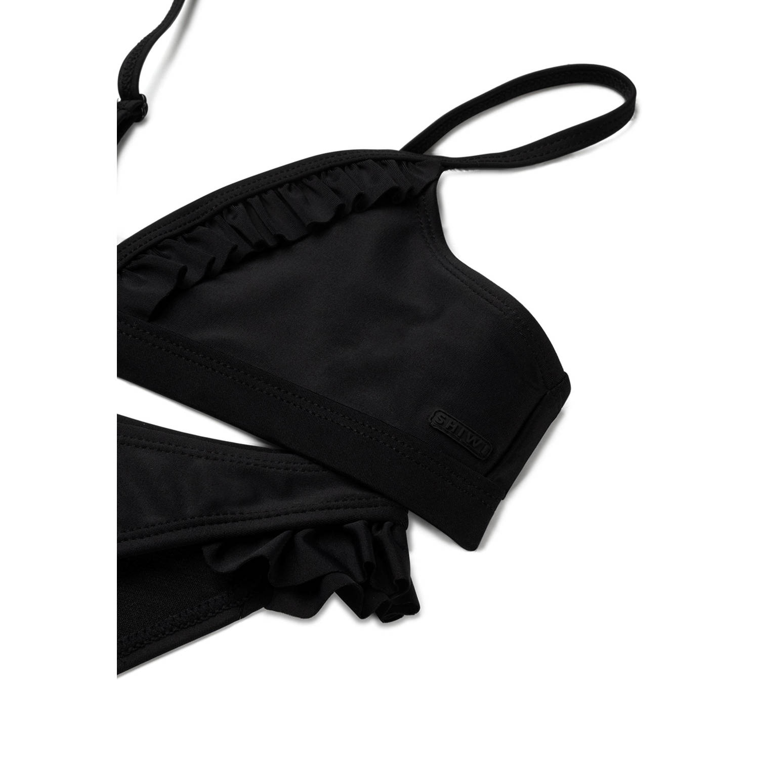 Shiwi triangel bikini Blake met ruches zwart