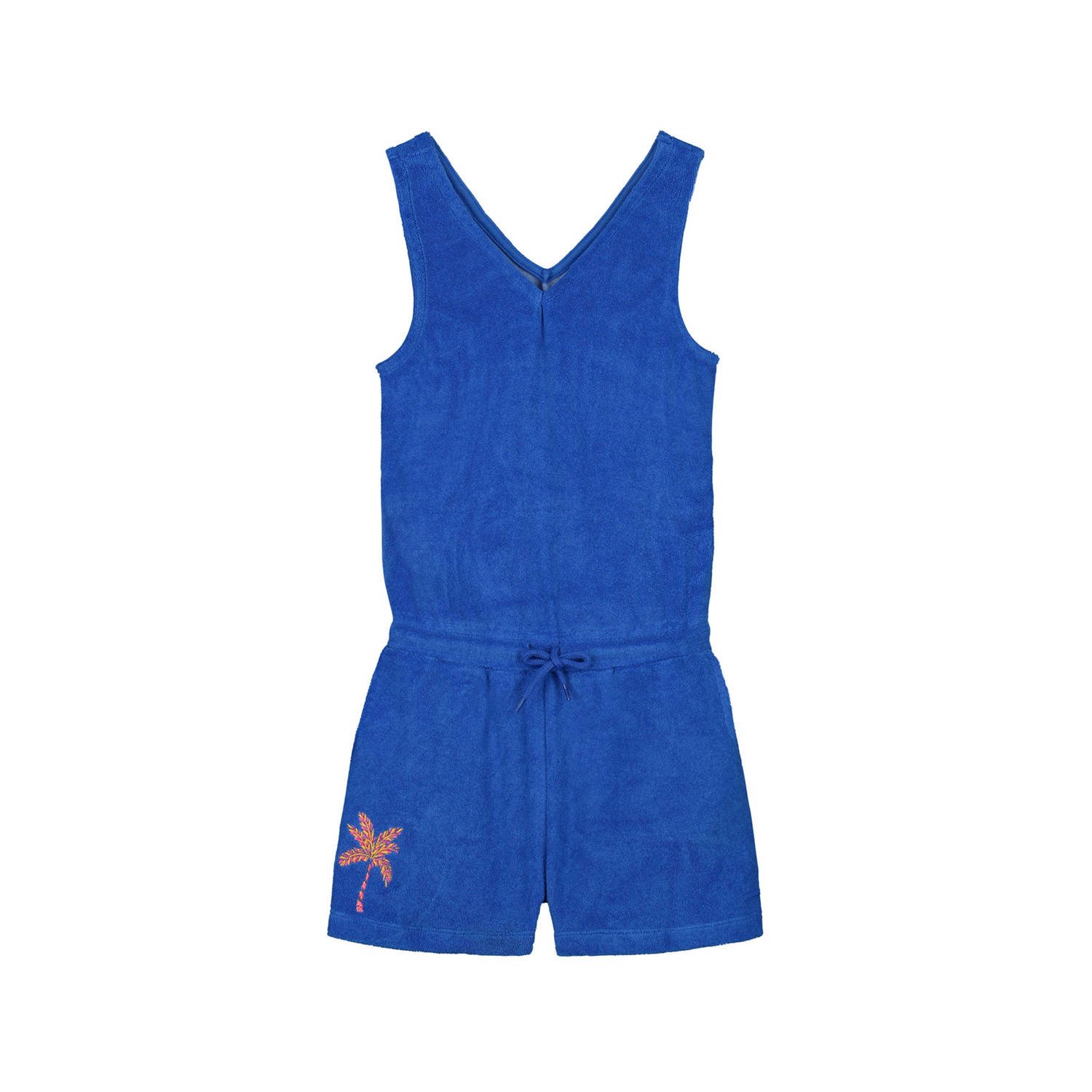 Shiwi badstof jumpsuit Fes blauw Effen 110 116 | Jumpsuit van