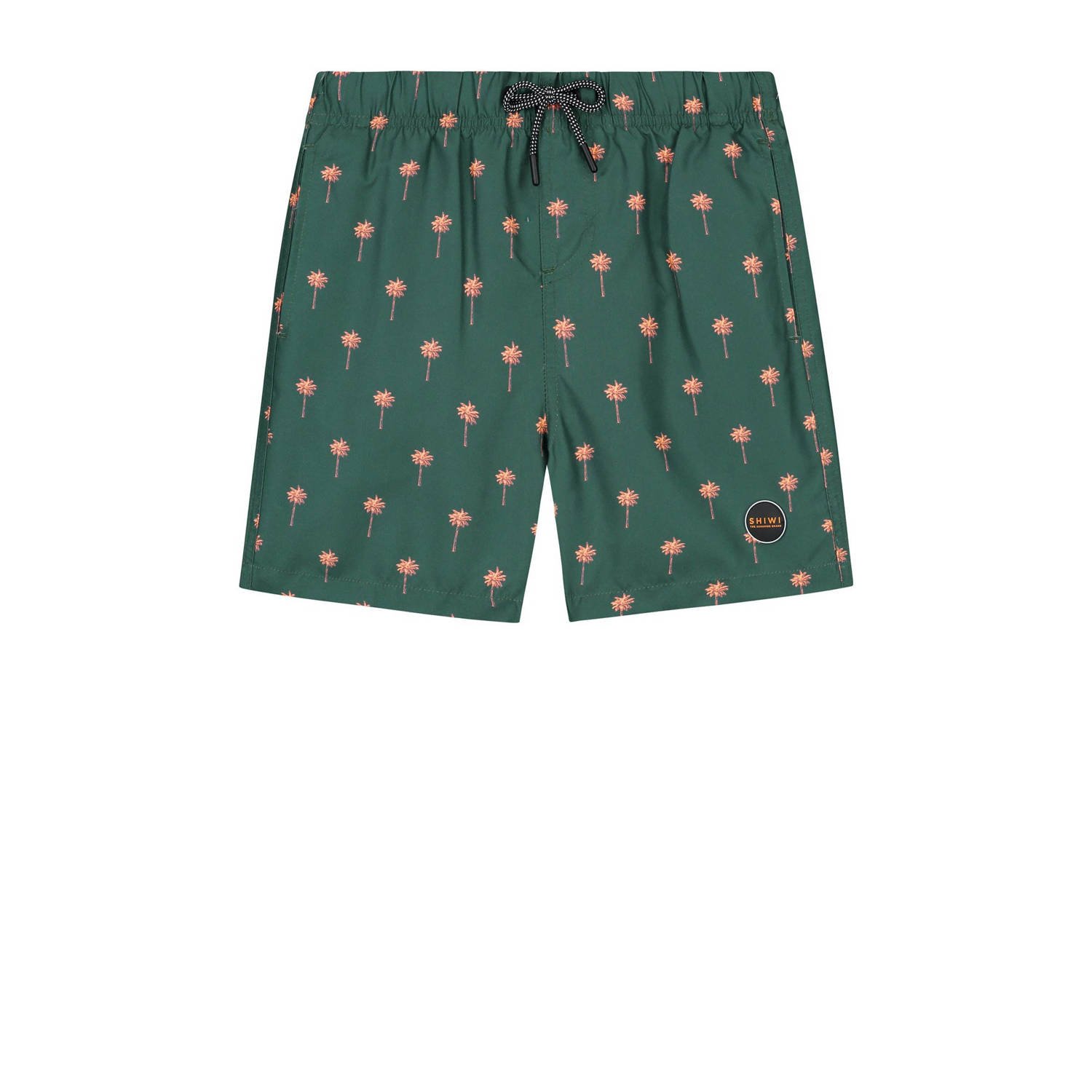 Shiwi zwemshort donkergroen Jongens Polyester All over print 146 152