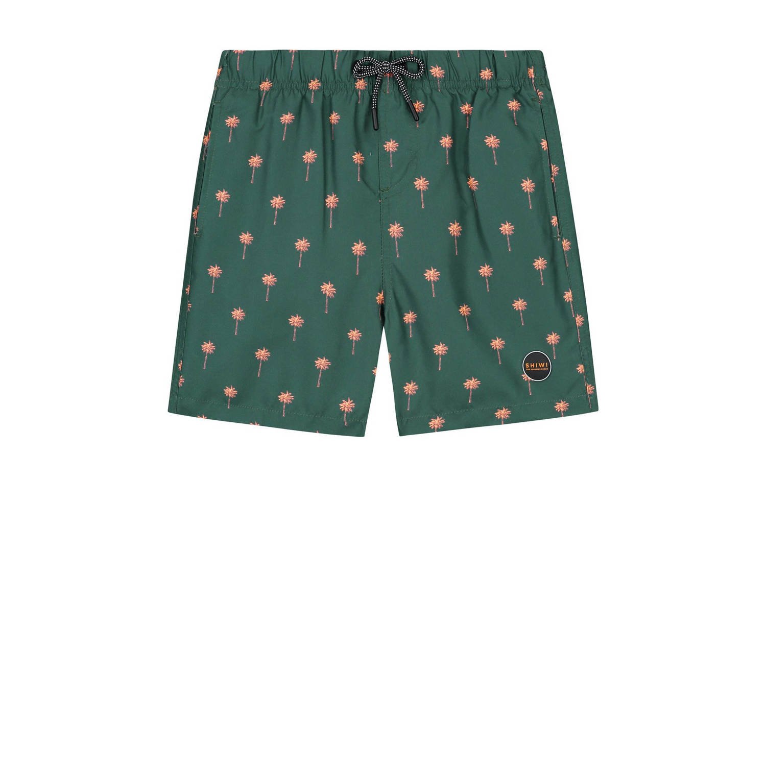 Shiwi zwemshort donkergroen Jongens Polyester All over print 146 152