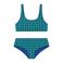 Shiwi reversible crop bikini Ruby groen/blauw