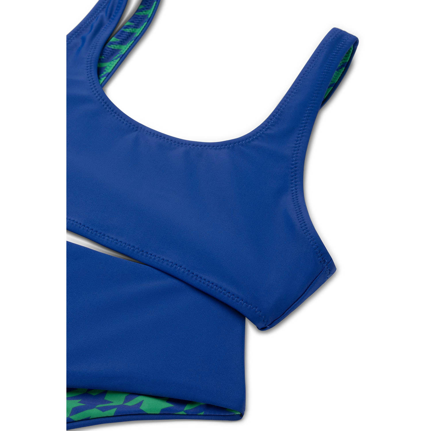 Shiwi reversible crop bikini Ruby groen blauw