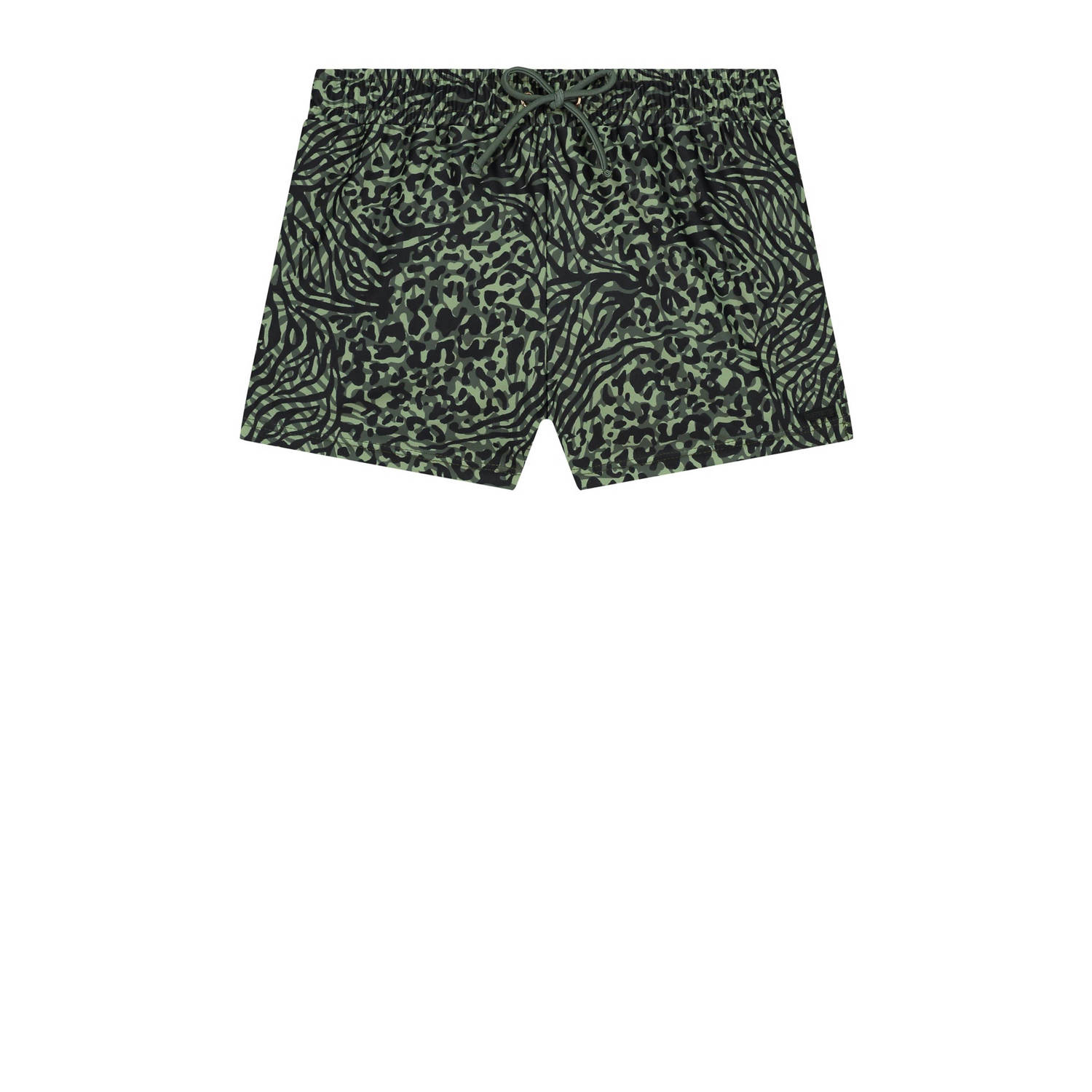 Shiwi zwemshort Sil groen zwart Bikini Meisjes Polyester All over print 134 140