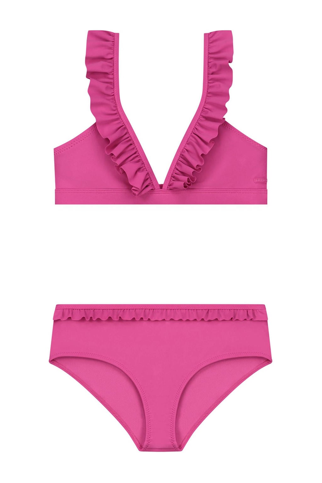 Shiwi The Sunshine Brand triangel bikini Bella met ruches roze