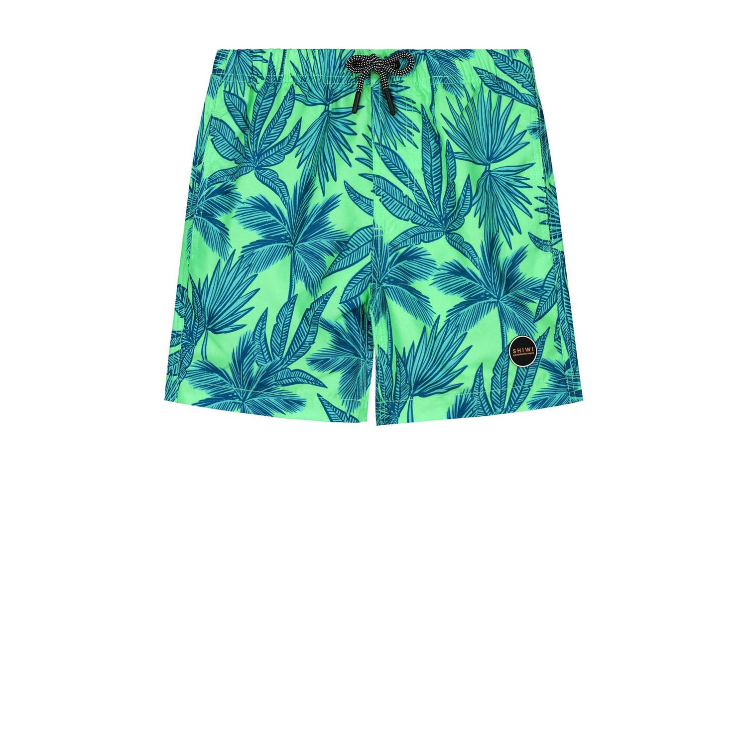 Shiwi zwemshort neon groen blauw Jongens Polyester All over print 146 152