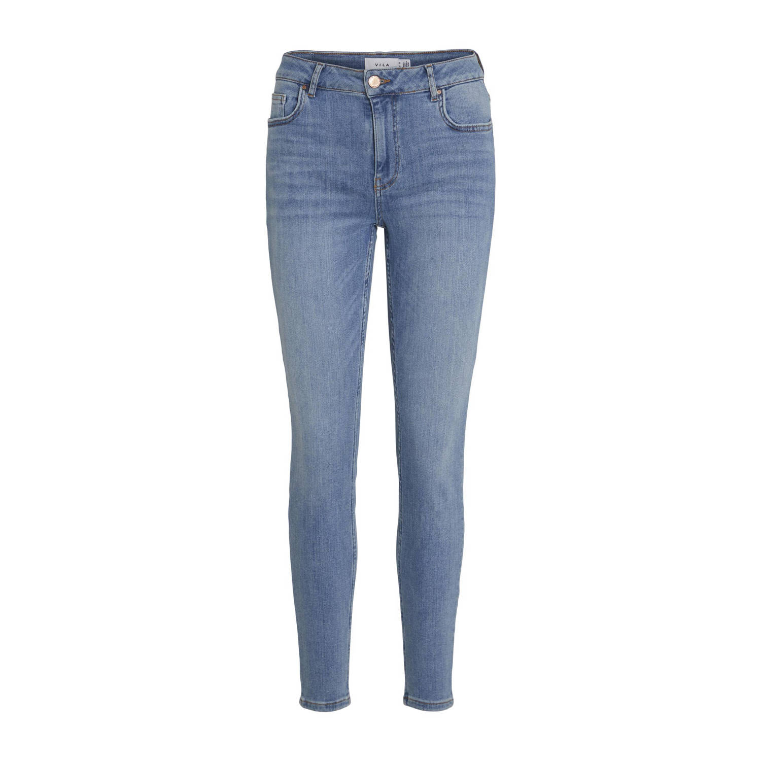 VILA skinny jeans VISARAH medium blue denim