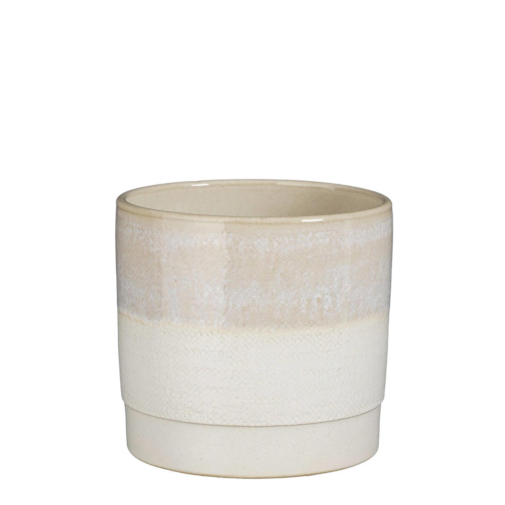 Mica Decorations Bloempot - groen - glanzend - keramiek - 24 x 22 cm