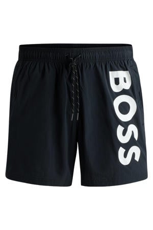 zwemshort Octopus met logo zwart
