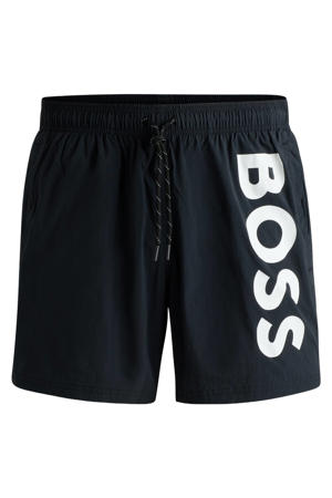 zwemshort Octopus met logo zwart