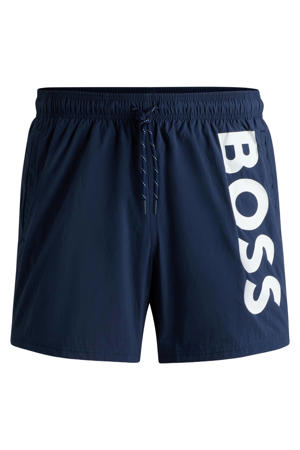 zwemshort Octopus met logo donkerblauw