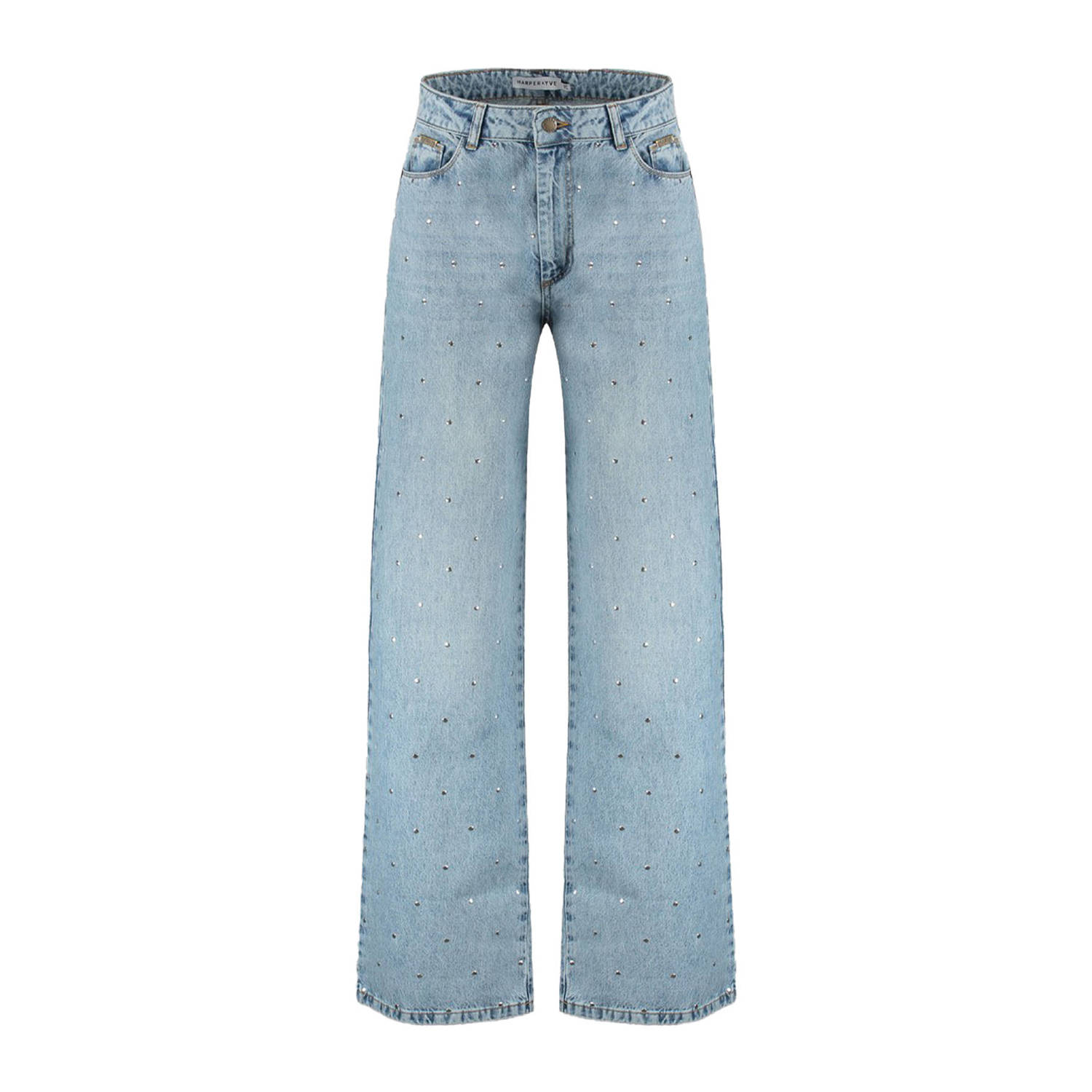 HARPER & YVE high waist straight leg jeans Yve light blue denim