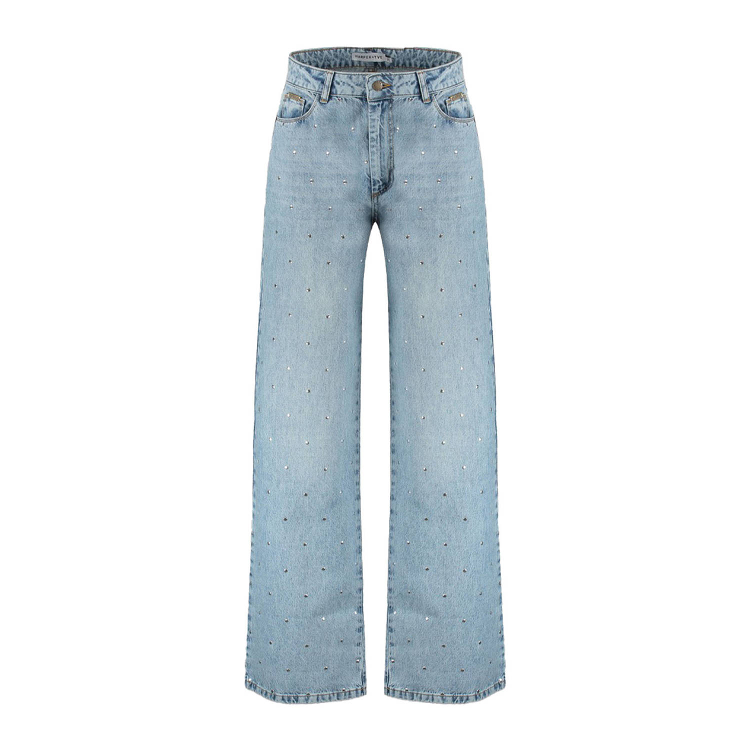 HARPER & YVE high waist straight jeans Yve light blue denim