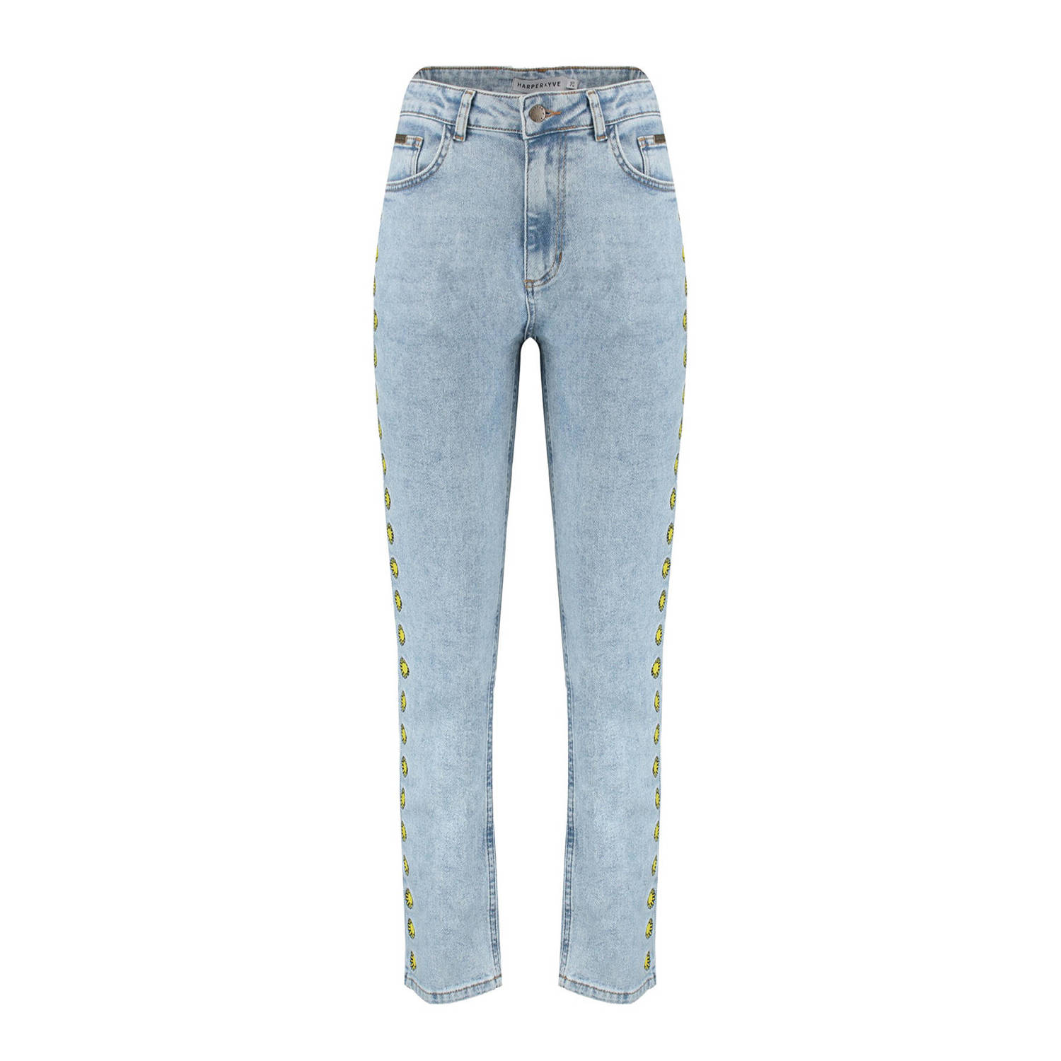 HARPER & YVE high waist straight jeans HARPER-PA light blue denim